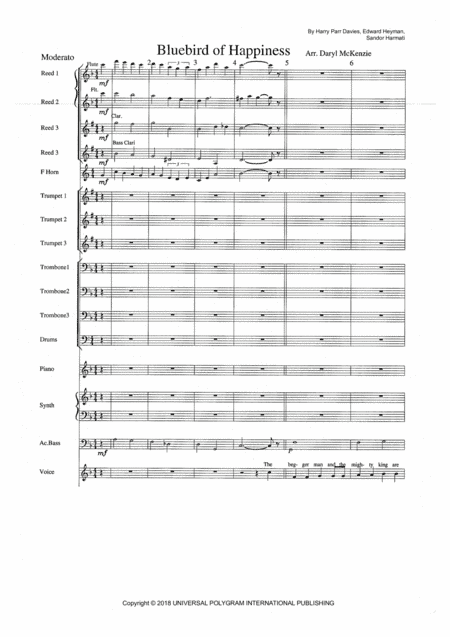 Bluebird Of Happiness (arr. Daryl McKenzie)