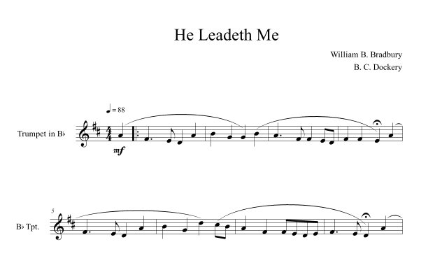He Leadeth Me (Trumpet Solo) (arr. B. C. Dockery)