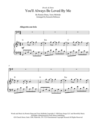 You'll Always Be Loved By Me (arr. Kaiserin Rebecca)