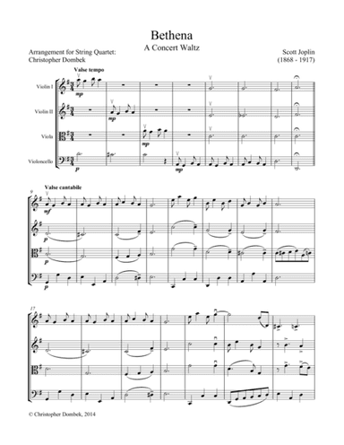 Bethena - A Concert Waltz (arr. Christopher Dombek)