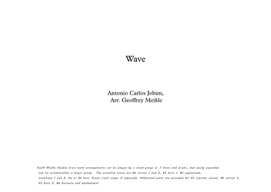 Wave (arr. Geoffrey Meikle)