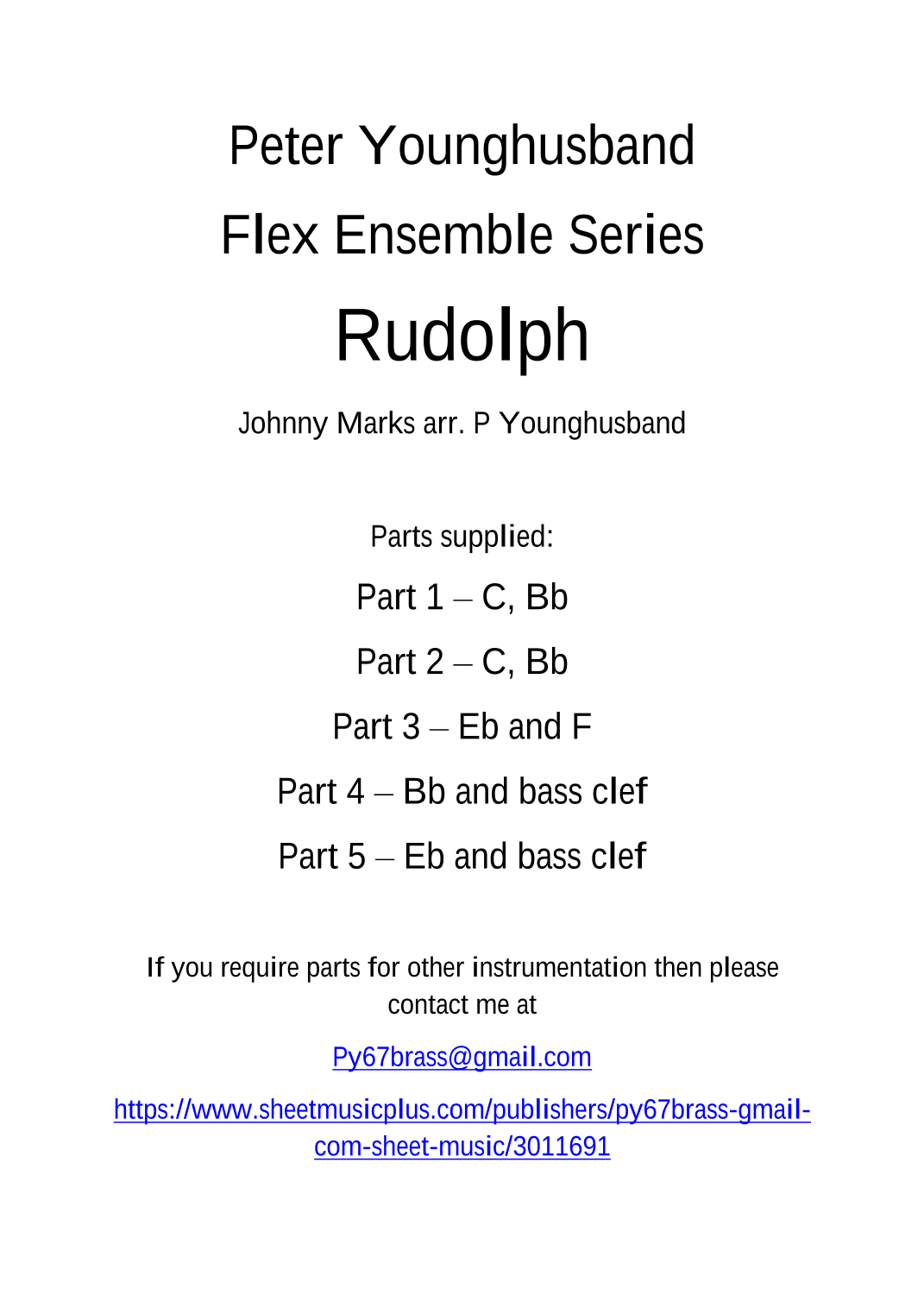 Rudolph The Red-nosed Reindeer (arr. Peter Younghusband)