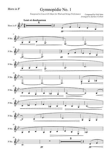 Gymnopédie No. 1 (arr. Zachary Corbett)