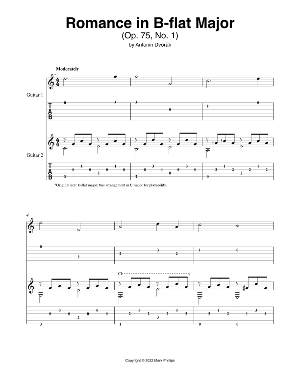 Romance in B-flat Major (arr. Mark Phillips)