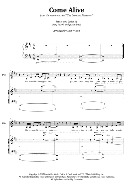 Come Alive (arr. Dan Wilson)