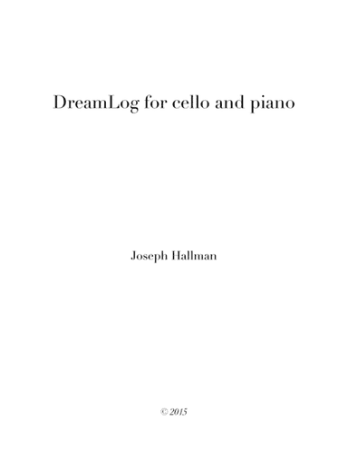 DreamLog for cello and piano