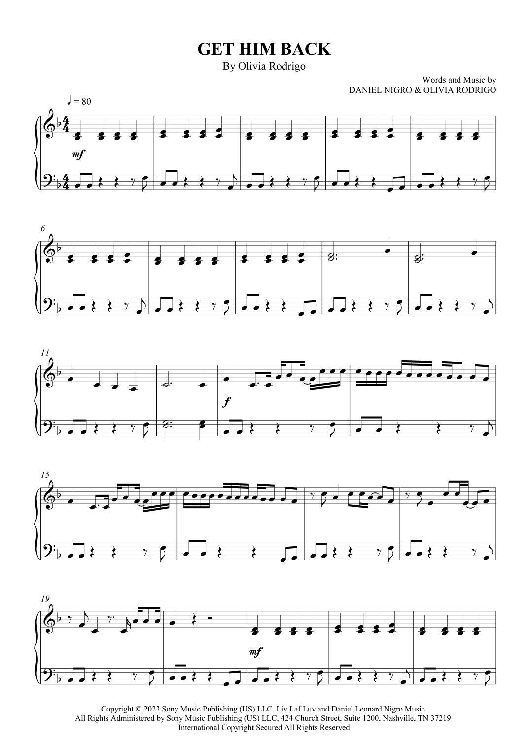 Get Him Back! (arr. SCMusic)