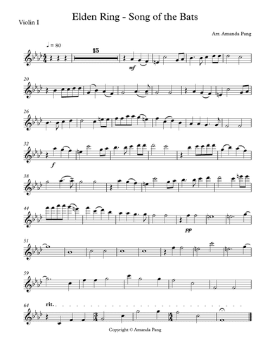Song of Lament from Elden Ring (arr. Amanda Pang)