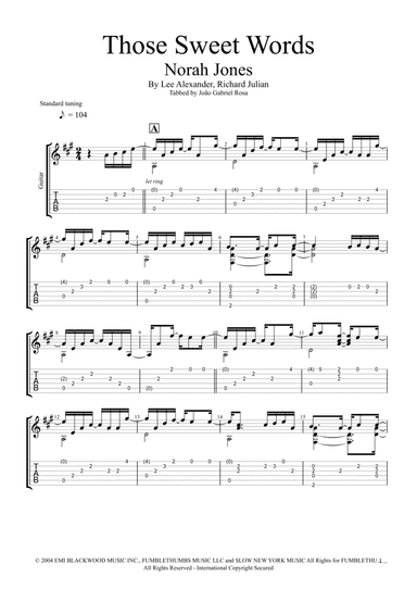 Those Sweet Words (arr. João Gabriel Rosa)