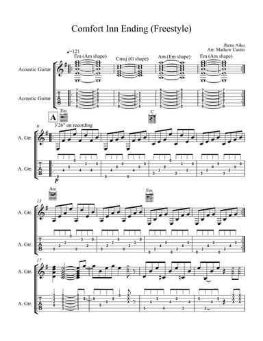 Comfort Inn Ending (freestyle) (arr. Mathew Castin)