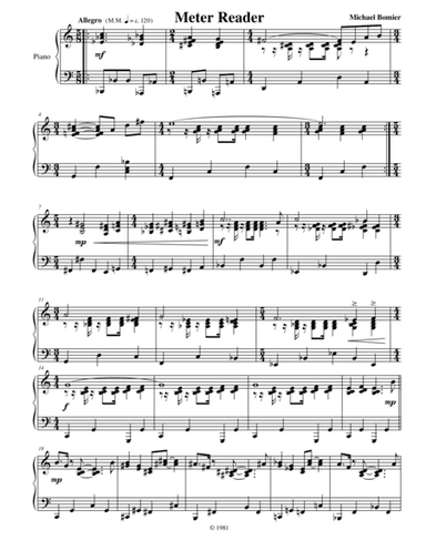 Meter Reader, a modern piano solo from Modern Solos