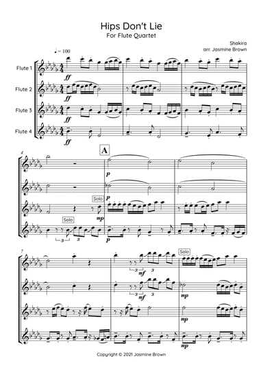 Hips Don't Lie (arr. Jasmine Brown)