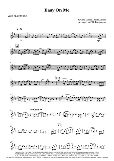 Easy On Me (arr. P.H. Damasceno)