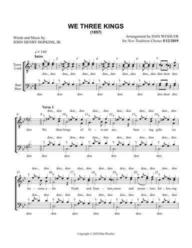 We Three Kings (arr. Dan Wessler)