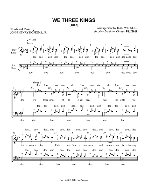 We Three Kings (arr. Dan Wessler)