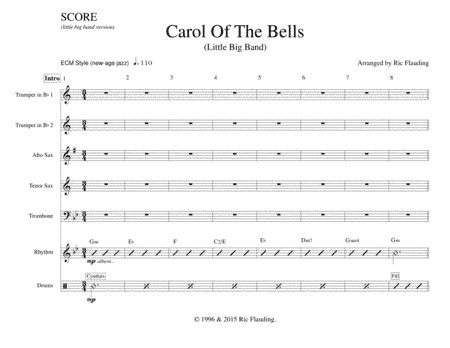 Carol Of The Bells (Jazz Band) (arr. Ric Flauding)