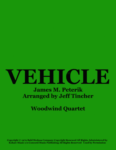 Vehicle (arr. Jeff Tincher)