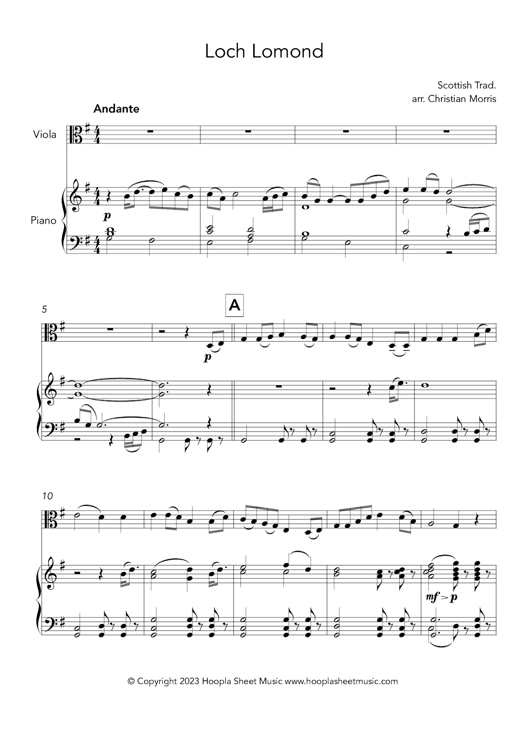 Loch Lomond (arr. Christian Morris)