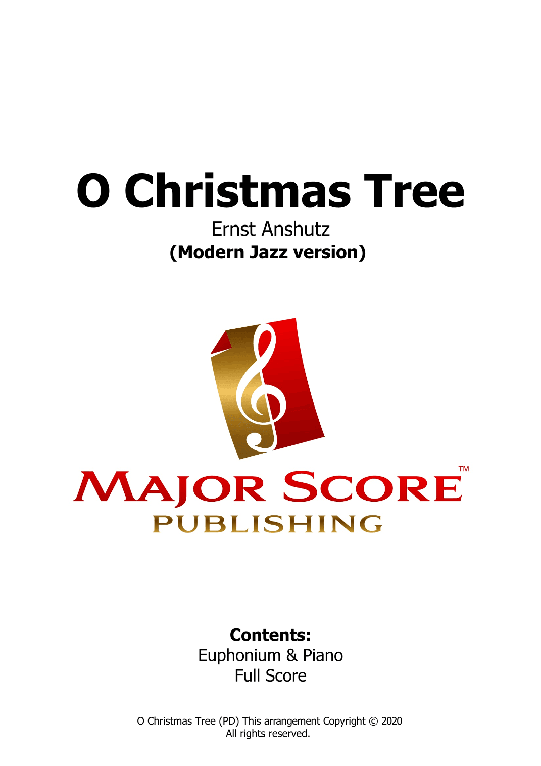 O Christmas Tree - Euphonium & Piano - F Major (arr. MAJOR SCORE PUBLISHING TM.)