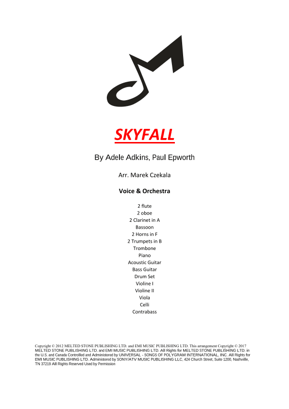 Skyfall (arr. Marek Czekala)