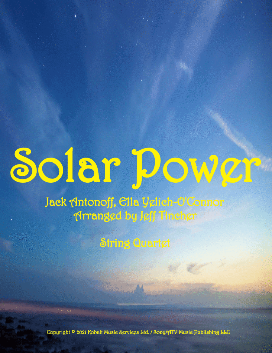 Solar Power (arr. Jeff Tincher)