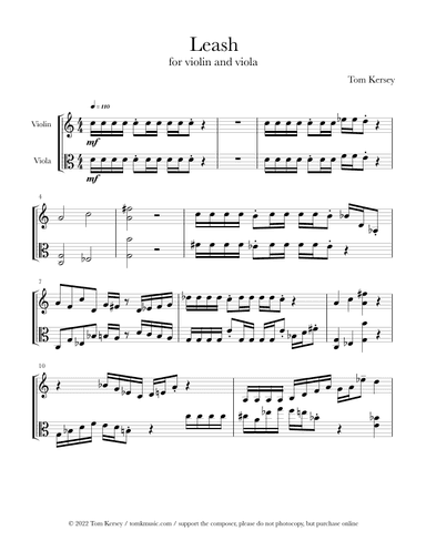 Leash - for violin and viola