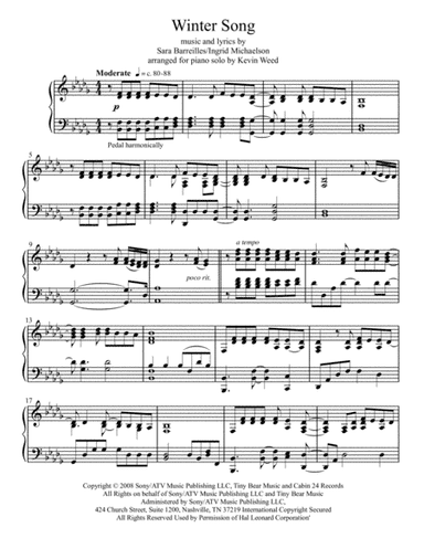 Winter Song (arr. Kevin Bruce Weed)