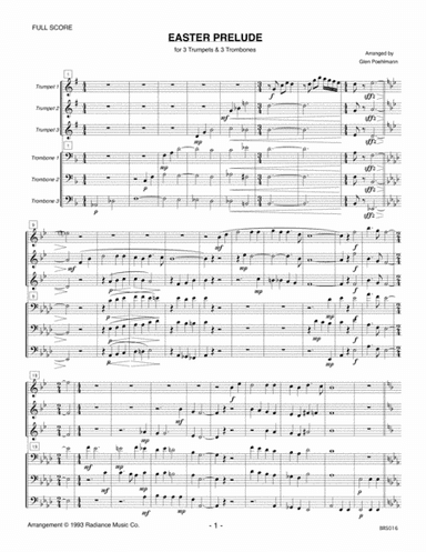 EASTER PRELUDE - Medley for 3 TRUMPETS & 3 TROMBONES (unaccompanied) (arr. Glen Poehlmann)