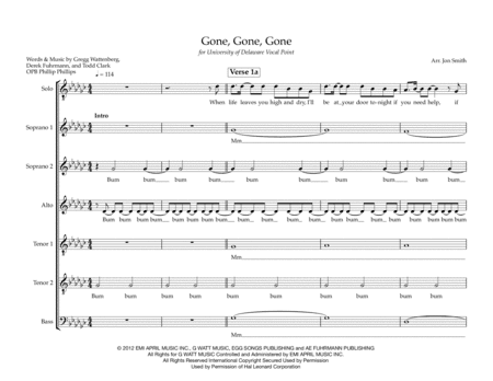 Gone, Gone, Gone (arr. Jon Smith)