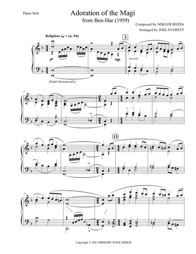 Adoration Of The Magi (arr. Joel Everett)