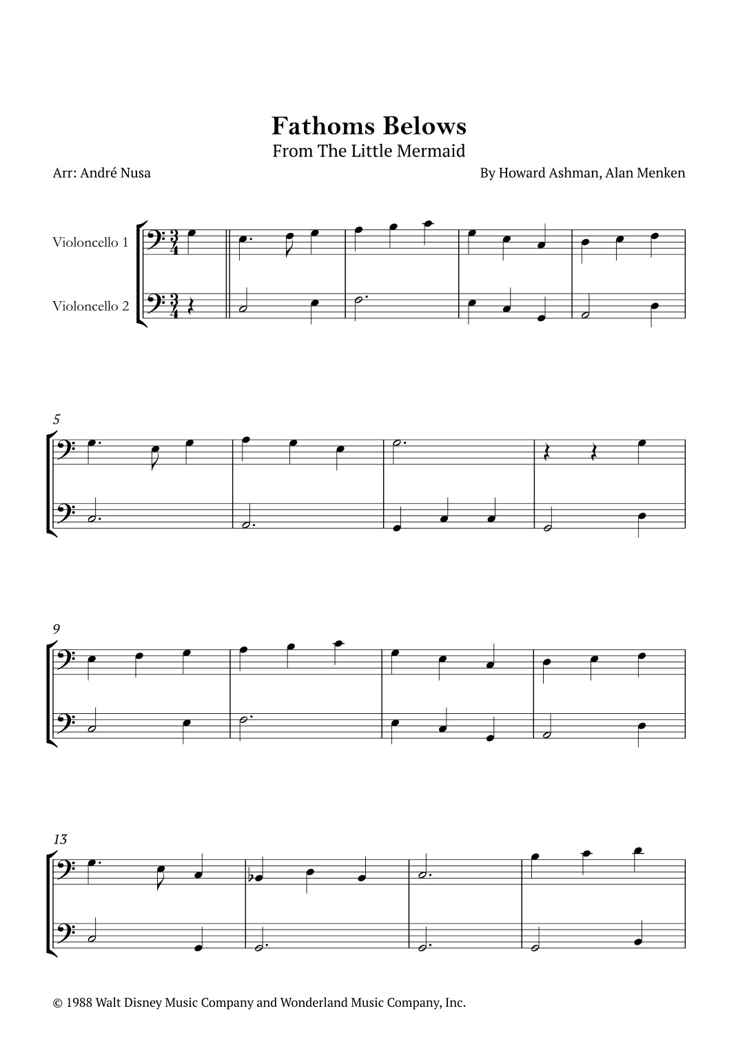 Fathoms Below (arr. André Nusa)