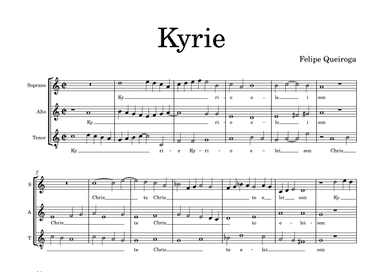 Kyrie (for Soprano, Alto and Tenor)
