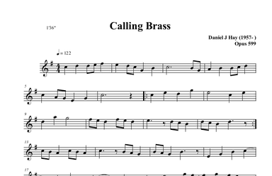 Calling Brass (Opus 599) for Slide Trumpet