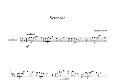 Serenade - Franz Schubert (Trombone) (arr. Digital Book Music)