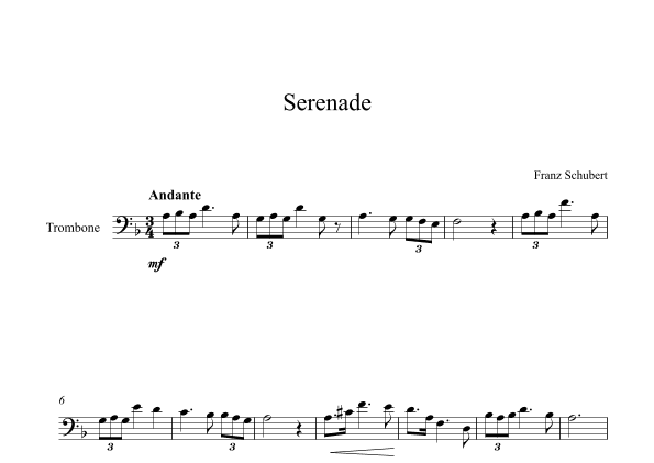 Serenade - Franz Schubert (Trombone) (arr. Digital Book Music)