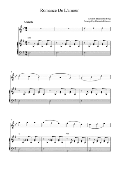 Romance De L'amour (arr. Kaiserin Rebecca)