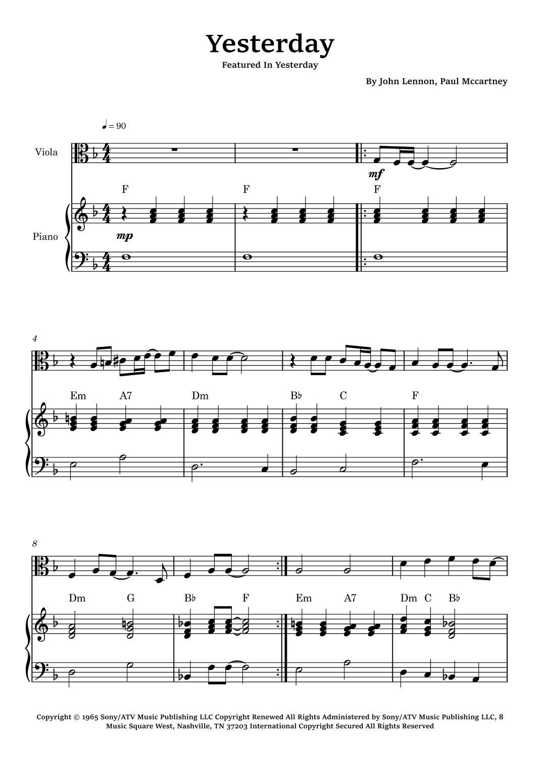 Yesterday (arr. Glauco Fernandes)