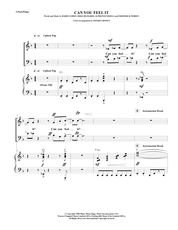 Can You Feel It (arr. Jeffrey Bowen)