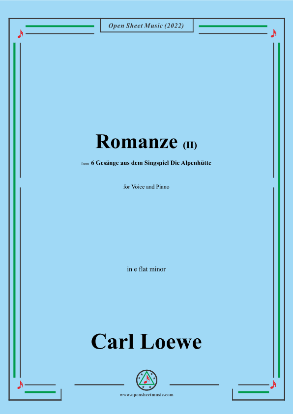 Loewe-Romanze(II),in e flat minor,for Voice and Piano (arr. OSM Press)