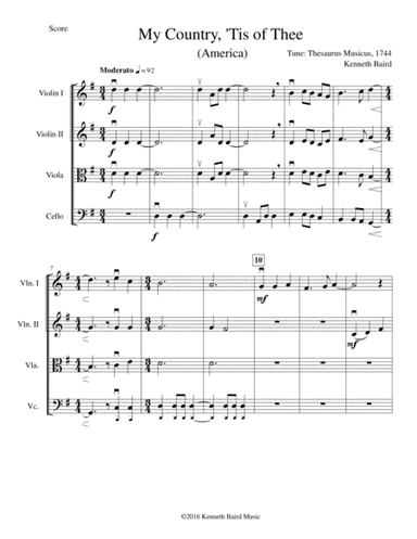 My Country 'Tis of Thee (arr. Kenneth Baird)