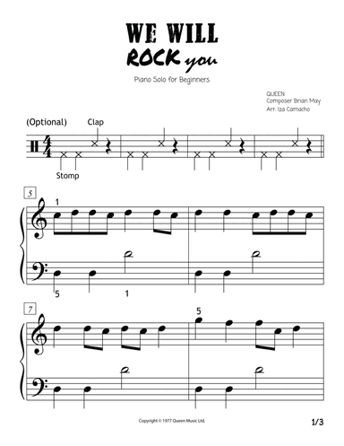 We Will Rock You (arr. Iza Camacho F.)