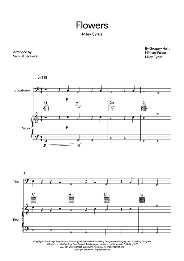 Flowers (arr. Samuel Sequeira)
