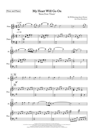 My Heart Will Go On (love Theme From 'titanic') (arr. César Bortolucci)