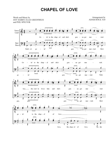 Chapel Of Love (arr. Adam Bock)