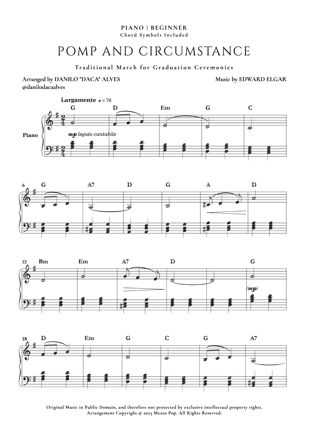 Pomp and Circumstance (arr. Danilo "Daca" Alves)