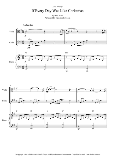 If Every Day Was Like Christmas (arr. Kaiserin Rebecca)