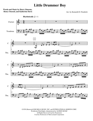 The Little Drummer Boy (arr. Kenneth D. Friedrich)