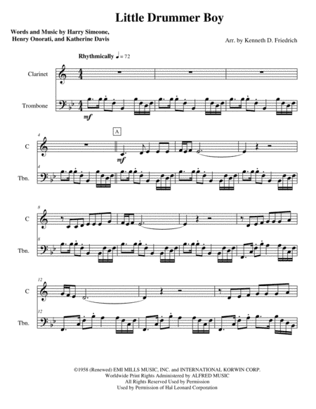 The Little Drummer Boy (arr. Kenneth D. Friedrich)