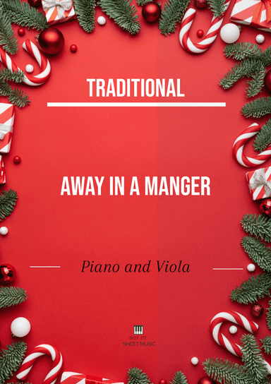 Traditional - Away In a Manger (Piano and Viola) with chords (arr. André Laitano)