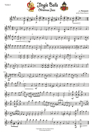 Jingle Bells (Jazzy) (arr. EBeautiful music for any concert for Clarinet , Accordion & Strings. Classical)